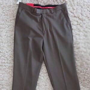 Pantonlini Orange Men's Formal Dress Pants 34" X 30" Classic Fit Business New